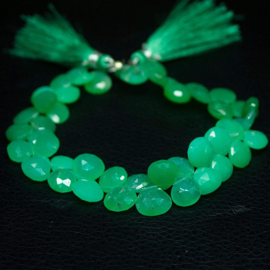 Apple Australian Chrysoprase Faceted Heart Drop Loose Gemstone Beads 4" 8mm 10mm - Jalvi & Co.