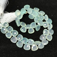 Load image into Gallery viewer, Aqua Chalcedony Faceted Trillion Gemstone Loose Beads Strand 49pcs 8mm - Jalvi &amp; Co.