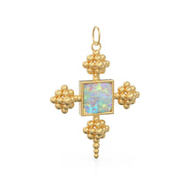 Load image into Gallery viewer, Australian Opal Charm Solid Gold Pendant / 22k Solid Gold Gemstone Pendant - Jalvi &amp; Co.