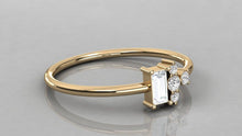 Load image into Gallery viewer, Baguette and Round Diamond Ring / 14k Diamond Ring / Women&#39;s Diamond Ring - Jalvi &amp; Co.