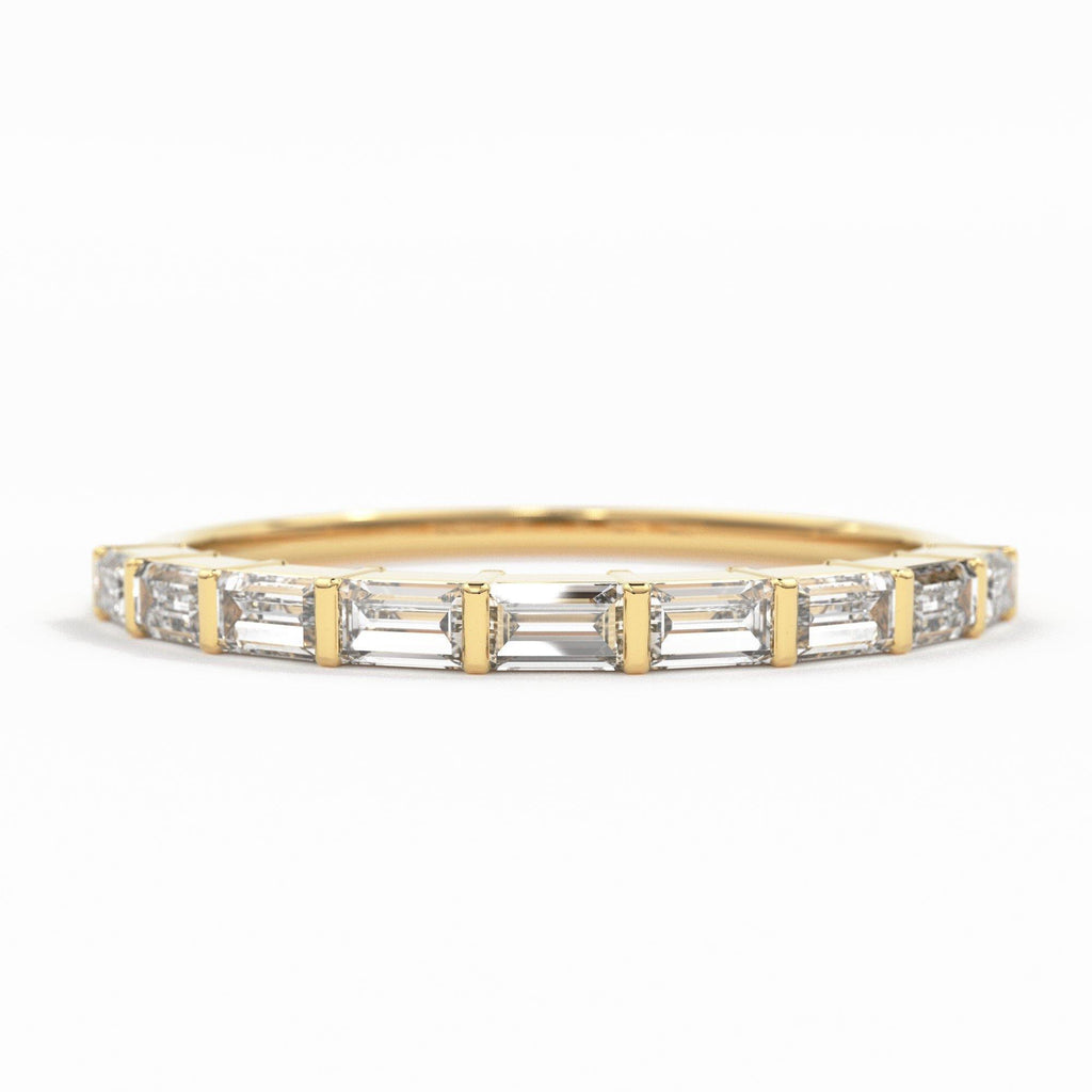 Womens baguette 2025 wedding band