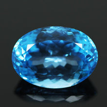 Load image into Gallery viewer, Bast offer pls 45ct Huge Certified Natural EarthMined Swiss Blue Topaz Oval Cut Loose Gemstone - Jalvi &amp; Co.