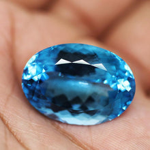 Load image into Gallery viewer, Bast offer pls 45ct Huge Certified Natural EarthMined Swiss Blue Topaz Oval Cut Loose Gemstone - Jalvi &amp; Co.