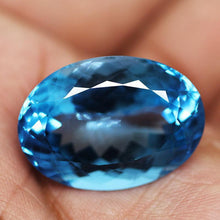 Load image into Gallery viewer, Bast offer pls 45ct Huge Certified Natural EarthMined Swiss Blue Topaz Oval Cut Loose Gemstone - Jalvi &amp; Co.
