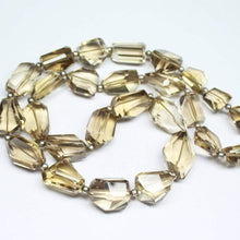 Load image into Gallery viewer, Beer Quartz Natural Faceted Step Cut Tumble Nuggets Beads Necklace 20&quot; 11mm 20mm - Jalvi &amp; Co.