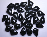 Black Spinel Faceted Kite Shield Briolette Drop Loose Gemstone Beads 5 pair 14x10mm