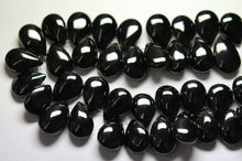 Load image into Gallery viewer, Black Spinel Smooth Pear Shape Briolettes,Size 12-15mm - Jalvi &amp; Co.