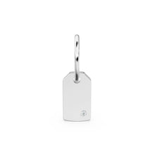 Load image into Gallery viewer, Blank Dog Tag Diamond Solid Gold Pendant / Military Diamond Gold Charm / Flush Set Security Charm / Diamond Jewelry / Diamond Gold Necklace - Jalvi &amp; Co.