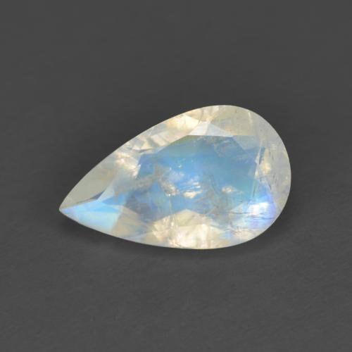 Blue Flashy Rainbow Moonstone Faceted Pear Shape Size 5x7mm 7x9mm 7x12mm 10x14mm 11x15mm 1Pc Loose Gemstone - Jalvi & Co.