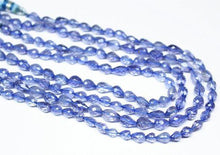 Load image into Gallery viewer, Blue Iolite Water Sapphire Faceted Tear Drop Loose Briolette Beads 6mm 5mm 8&quot; - Jalvi &amp; Co.