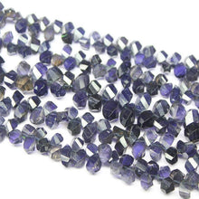 Load image into Gallery viewer, Blue Iolite Water Sapphire Twisted Faceted Tear Drop Briolette Beads 7mm 10mm - Jalvi &amp; Co.