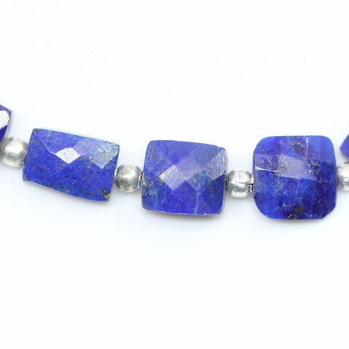 Blue Lapis Luzuli Faceted Rectangle Chiclet Loose Gemstone Beads 4