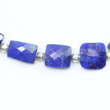 Blue Lapis Luzuli Faceted Rectangle Chiclet Loose Gemstone Beads 4