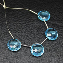 Load image into Gallery viewer, Blue Quartz Faceted Round Beads 10mm 10pc - Jalvi &amp; Co.
