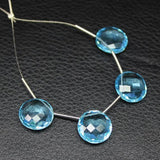 Blue Quartz Faceted Round Beads 10mm 10pc