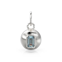 Load image into Gallery viewer, Blue Topaz Emerald 18k Gold Bauble Ball Gold Charm / Blue Gemstone Handmade Gold Pendant / 14k Gold Jewelry Making November Birthstone - Jalvi &amp; Co.