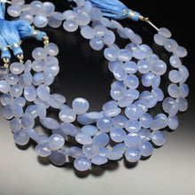 Load image into Gallery viewer, Blue Turk Chalcedony Faceted Heart Drops Gemstone Loose Beads Strand 9mm 8&quot; - Jalvi &amp; Co.