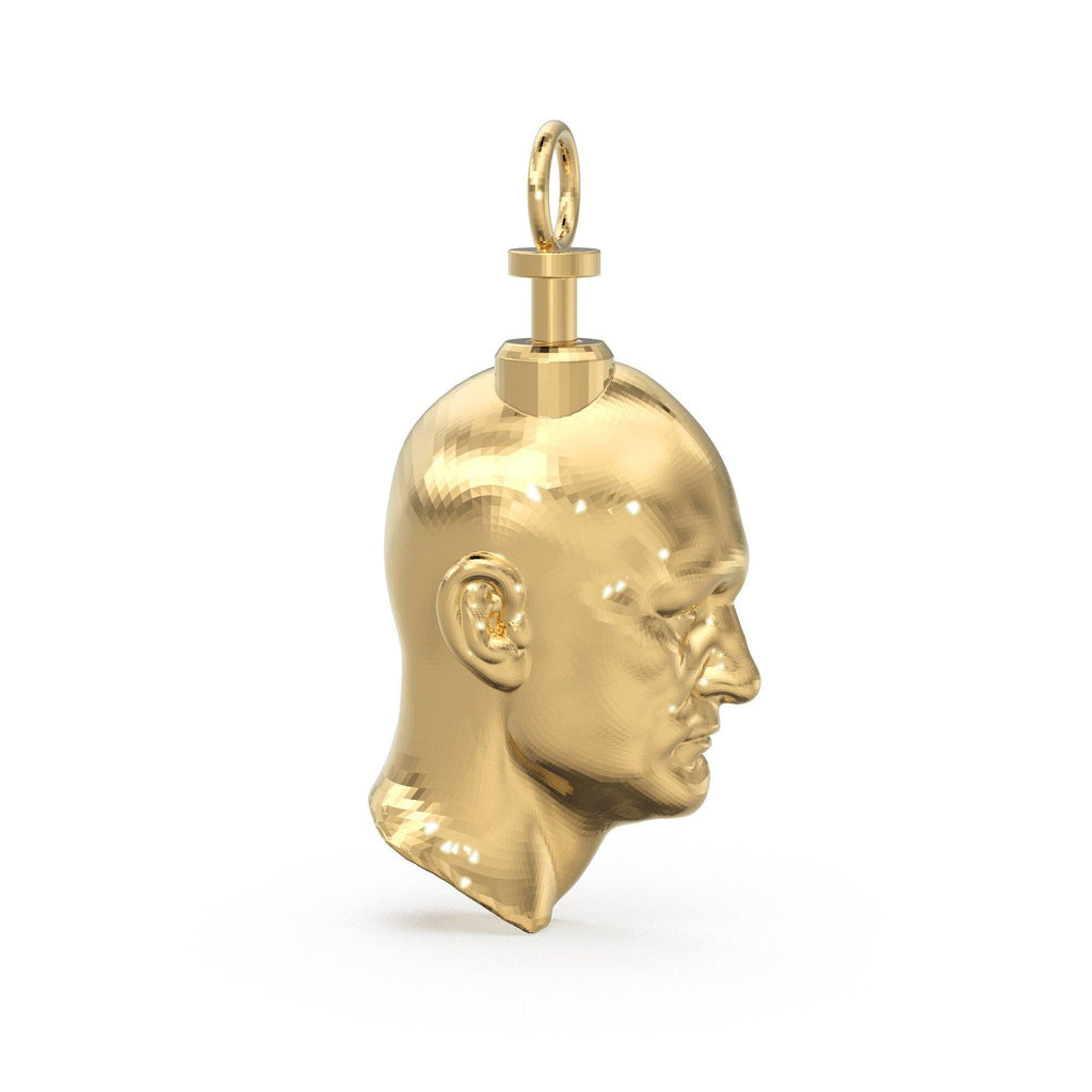 Brain Gears 18k Solid Gold Charm Pendant, 14k Face Gold Charm, Gold Charm Finding, Men Intelligent Smart Person Solid Gold Pendant - Jalvi & Co.