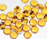 Brazil Earth Mined Gold Yellow Citrine Cut Round Matching Pair Loose Gemstone