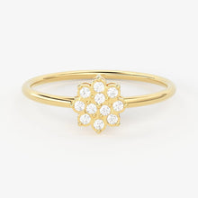 Load image into Gallery viewer, Brilliant Diamond Band in 14k Gold / Diamond Ring / Gold Band White Diamond Ring / Promise Diamond Ring - Jalvi &amp; Co.