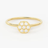 Brilliant Diamond Band in 14k Gold / Round Diamond Ring / Gold Band White Diamond Ring / Diamond Wedding Band