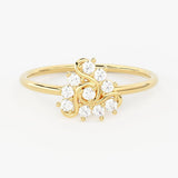 Brilliant Diamond Band in 14k Gold / Round Diamond Ring / Gold Band White Diamond Ring / Diamond Wedding Band