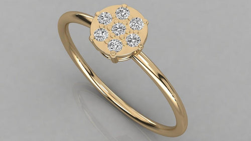 Brilliant Diamond Band in 14k Gold / Round Diamond Ring / Gold Band White Diamond Ring / Diamond Wedding Band - Jalvi & Co.
