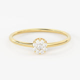 Brilliant Diamond Band in 14k Gold / Round Diamond Ring / Gold Band White Diamond Ring / Genuine Diamond Wedding Band