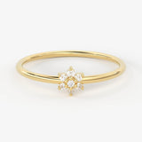 Brilliant Diamond Band in 14k Gold / Round Diamond Ring / Round Gold Band White Diamond Ring / Diamond Wedding Band