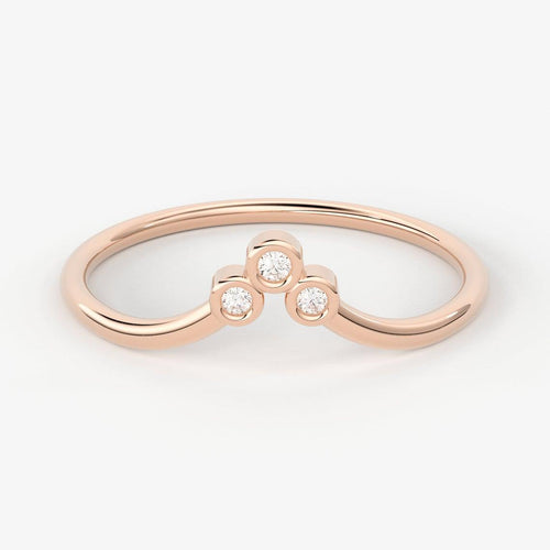 Brilliant Diamond Band in 14k Gold / Round Diamond Ring / Round Gold Band White Diamond Ring / Milgrain Diamond Wedding Band - Jalvi & Co.