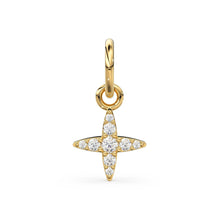 Load image into Gallery viewer, Brilliant Diamond Cross Charm Pendant / 14k 18k Solid Gold Pendant / Baguette Diamond Pendant / Petite Diamond Charm / Sale - Jalvi &amp; Co.