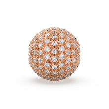Load image into Gallery viewer, Brilliant Diamond Prong Setting Sphere Spacer / 14k 18k Solid Gold Bead / Diamond Spacer / Sale - Jalvi &amp; Co.