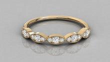 Load image into Gallery viewer, Brilliant Diamond Ring / 14k Gold Round Diamond Milgrain Micro Pave Ring / Diamond Stacking Ring / Diamond Wedding Band - Jalvi &amp; Co.