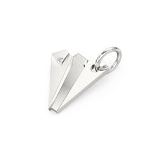 Load image into Gallery viewer, Brilliant Diamond Solid Gold Paper Plane 3D Charm Pendant / 14k 18k Solid Gold Charm / Plane Diamond Charm Pendant / Christmas Sale - Jalvi &amp; Co.