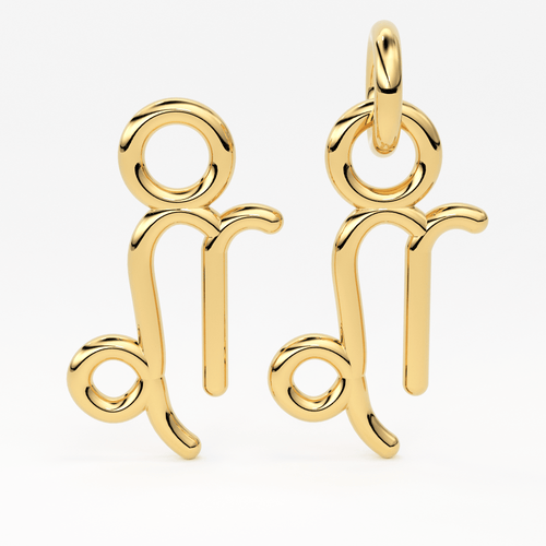 Capricorn Zodiac Necklace Star Sign Pendant Astrology Birthday Gift in Solid 14k or 18k Gold - Jalvi & Co.