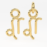 Capricorn Zodiac Necklace Star Sign Pendant Astrology Birthday Gift in Solid 14k or 18k Gold