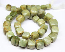 Load image into Gallery viewer, Cats Eye Gemstone Faceted Cube Box Square Craft Loose Bead Strand 10&quot; 8mm 12mm - Jalvi &amp; Co.