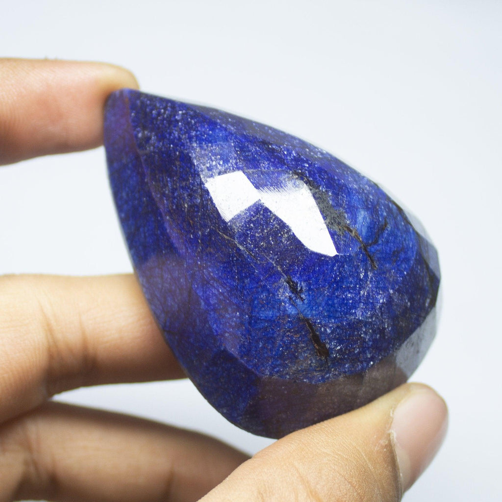 CERTIFIED, 630ct, 62x45x27mm, Natural Blue Sapphire Pear Cut Museum Size Loose Gemstone, Blue Sapphire - Jalvi & Co.