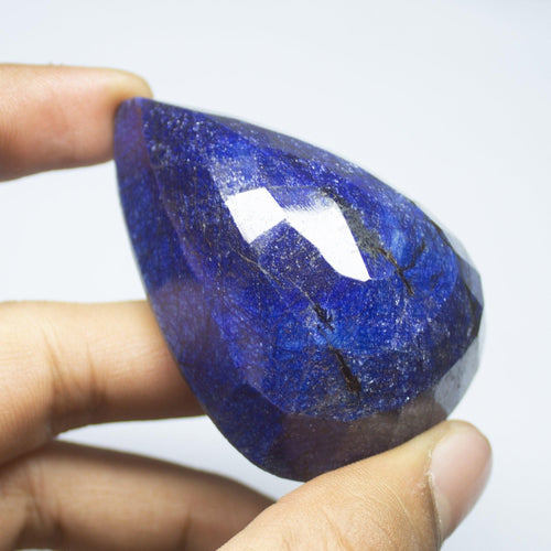CERTIFIED, 630ct, 62x45x27mm, Natural Blue Sapphire Pear Cut Museum Size Loose Gemstone, Blue Sapphire - Jalvi & Co.