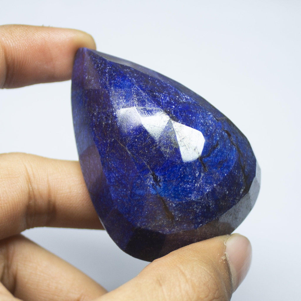 CERTIFIED, 630ct, 62x45x27mm, Natural Blue Sapphire Pear Cut Museum Size Loose Gemstone, Blue Sapphire - Jalvi & Co.