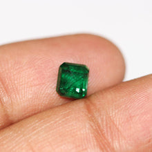 Load image into Gallery viewer, Certified Earth Mined Zambian Emerald Gemstone Octagon Rare Green Luster 1.28CT - Jalvi &amp; Co.