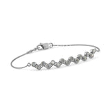 Chain Link Bracelet Stardust 14k Solid White Gold Handmade, Chain Bracelet, Link Bracelet, Gold Bracelet, Diamond Bracelet