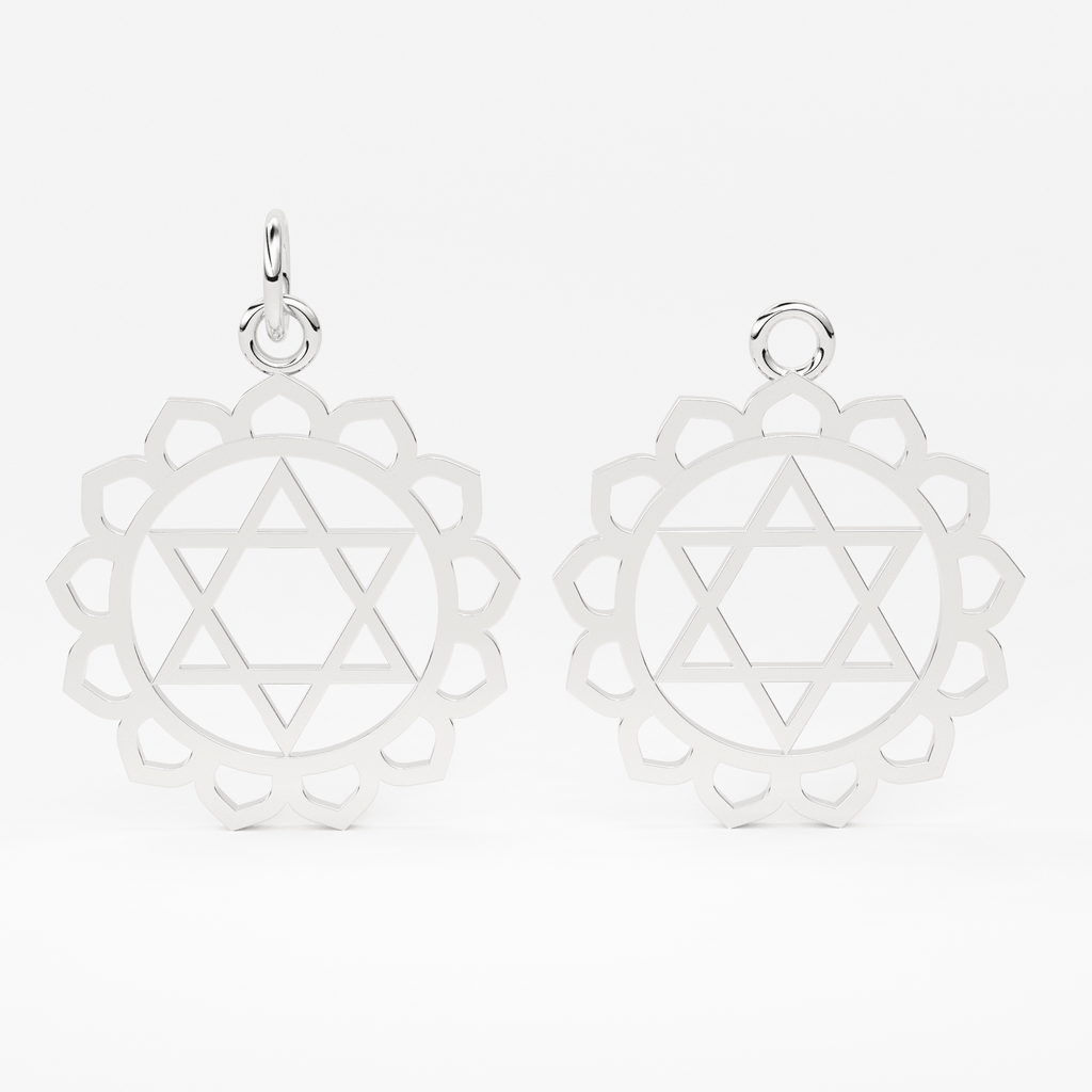 Chakra Healing Solid Gold Necklace in 14k / Solid Gold Pendant / Charkra Charm - Jalvi & Co.