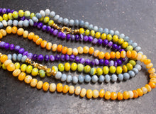 Load image into Gallery viewer, Chartreuse Green Opal Knotted Necklace - Jalvi &amp; Co.