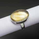 Christmas Gift, 5.87g, Handmade Natural Citrine Bezel 925 Sterling Silver Ring