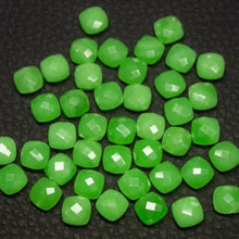 Load image into Gallery viewer, Chrysoprase Chalcedony Faceted Cushion Briolettes Gemstone Beads 20pc 8mm - Jalvi &amp; Co.