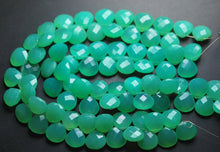 Load image into Gallery viewer, Chrysoprase Chalcedony Faceted Heart Shape Briolettes 14mm - Jalvi &amp; Co.