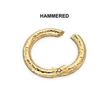 Load image into Gallery viewer, Clicker Round Gold Connector / 14K Solid Gold Connector / Necklace Connector Clasp Lock / Charm holder / Solid Gold Charms Clasp - Jalvi &amp; Co.