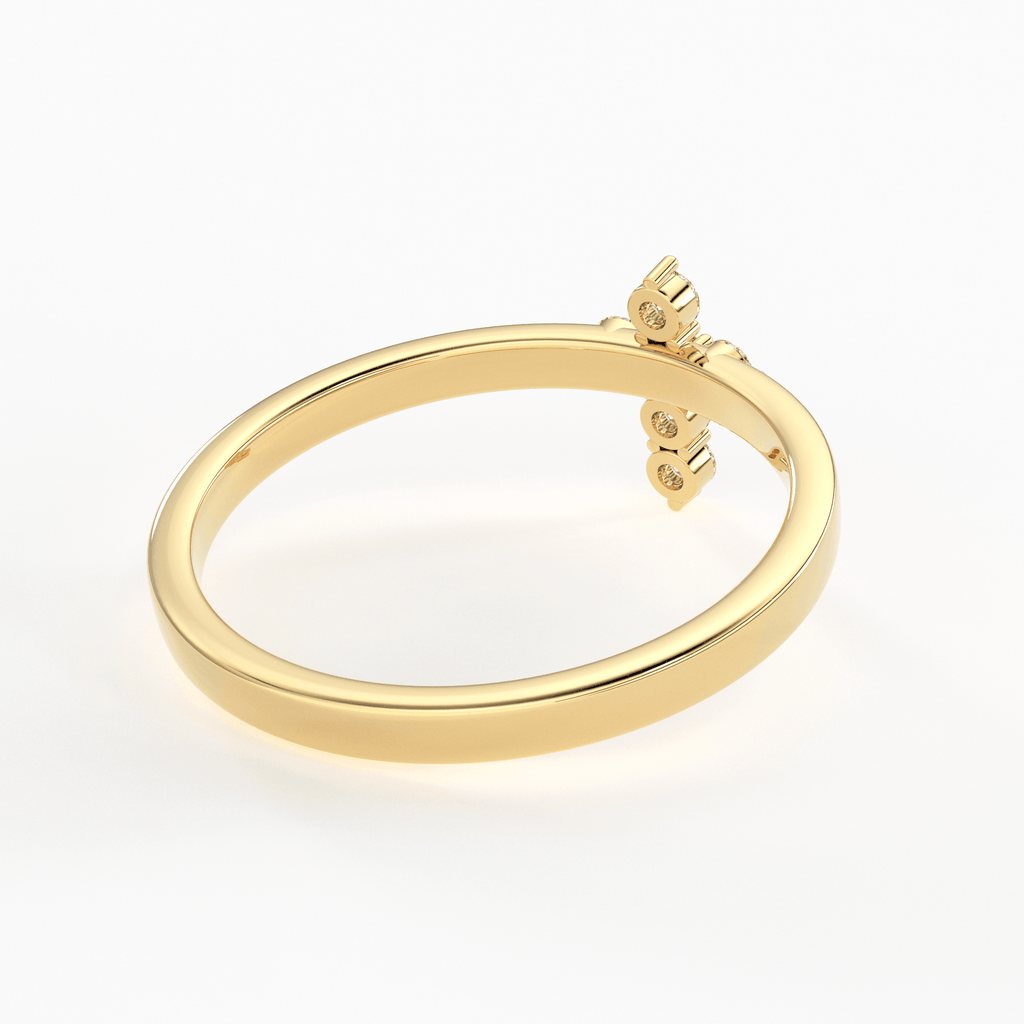 Cross Diamond Ring / Dainty Diamond Ring / Diamond Ring / Religious Ring / Stacking Ring / Baptism Gift Ring - Jalvi & Co.