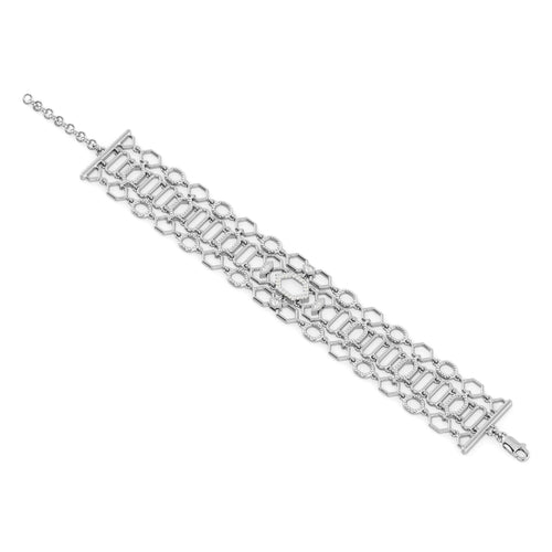 Cuff Bracelet 14k Solid White Gold Handmade, Cuff Bracelet, Gold Bracelet, Diamond Bracelet, Designer Bracelet - Jalvi & Co.